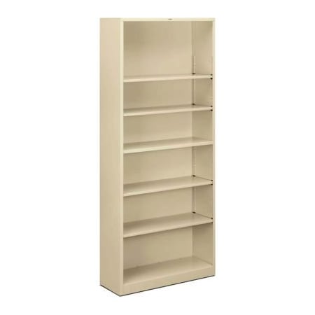 Hon HON Brigade Bookcases Brigade Steel Six-Shelf Bookcase 34-1/2W Putty HONS82ABCL